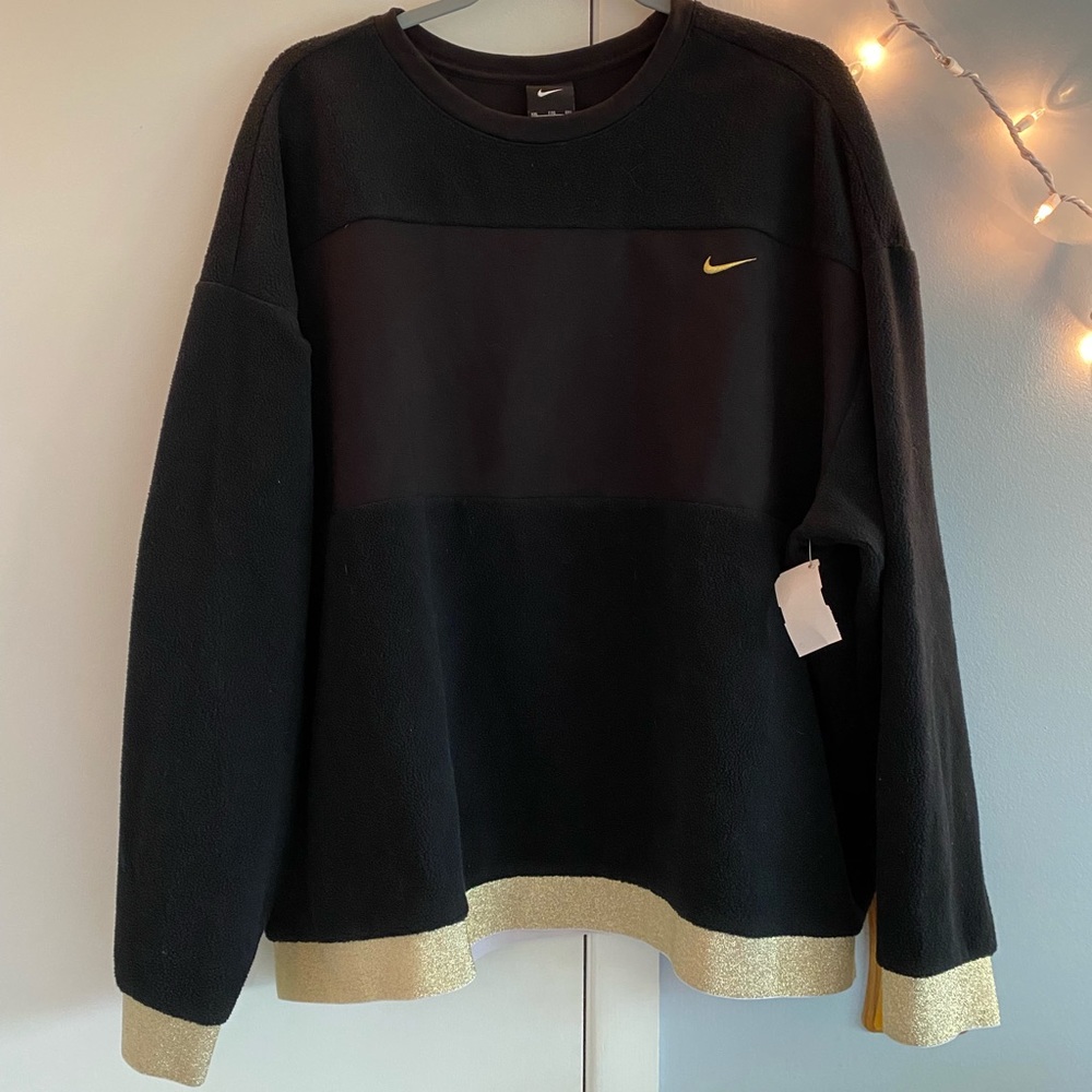 Nike Fleece Sweatshirt with Gold Trimming
